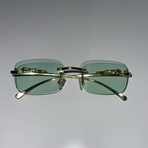 Sage Green Rimless Sunglasses